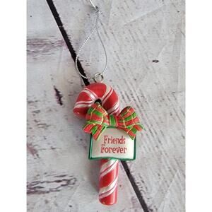 Ganz Candy Cane Christmas Ornament Friends Forever
